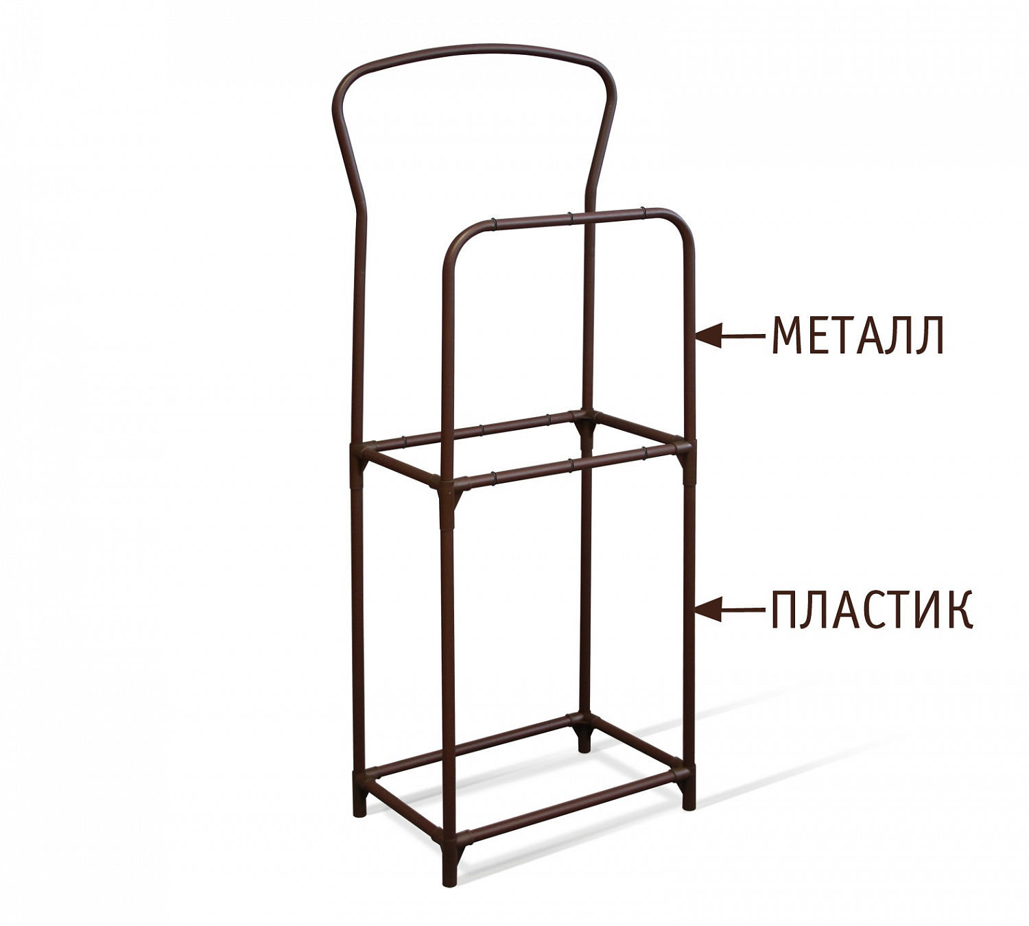 ВЕШАЛКА SHT-SUR3 КОСТЮМНАЯ коричневый муар / коричневый